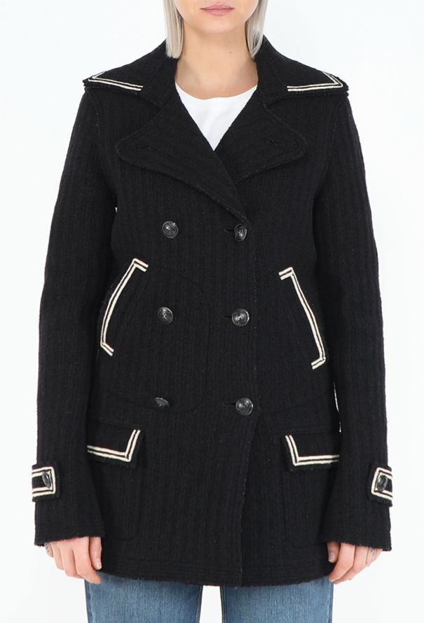 Chanel Bicolor 'CC' Tweed Peacoat - 1