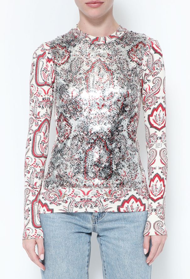 Paco Rabanne S/S 2018 Paisley Sequin Top - 1