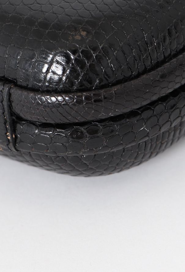 Bottega Veneta Black Lizard Clutch - 10