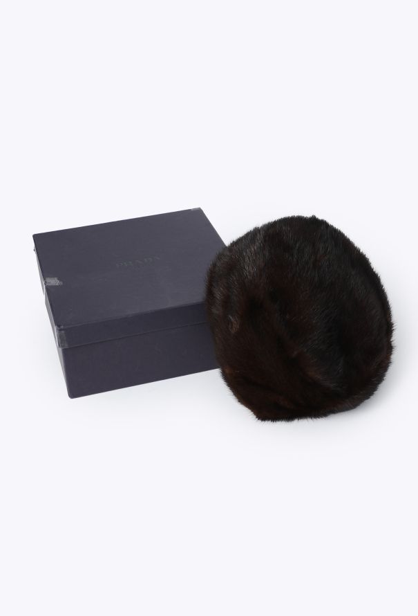 Prada Mink Fur Pillbox Hat, Early '90s - 2