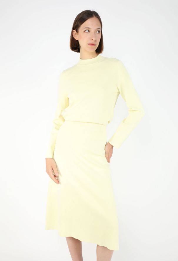 The Row Jersey Mock-Neck Skirt Ensemble - 1