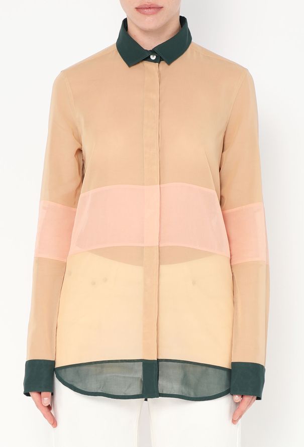 Céline Colorblock Cotton Blouse - 1