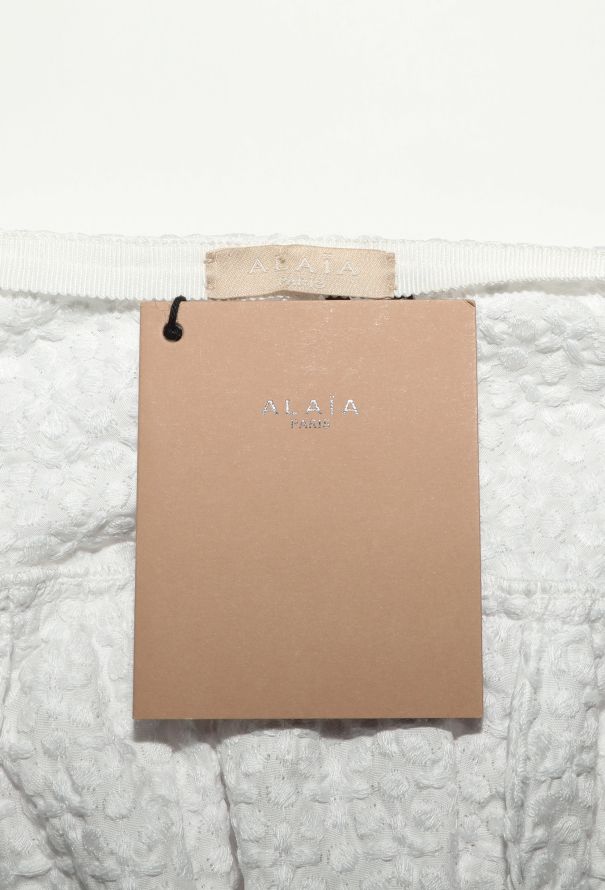 Alaïa Piqué Pleated Skater Skirt - 5 Alaïa Piqué Pleated Skater Skirt - 5