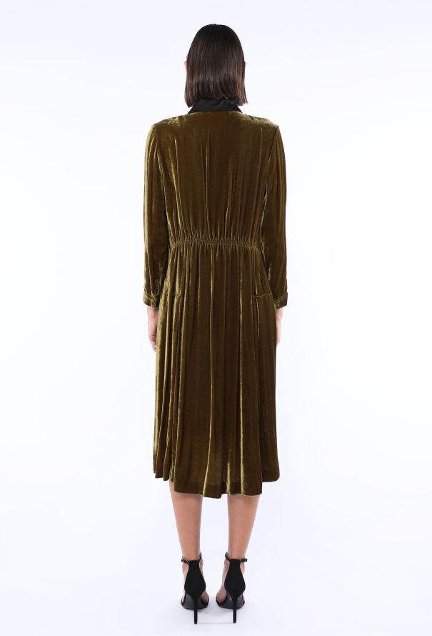 Dries Van Noten Velvet Pleated Dress, 2020 - 4