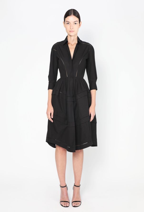 Alaïa Cinched Poplin Shirt Dress - 1