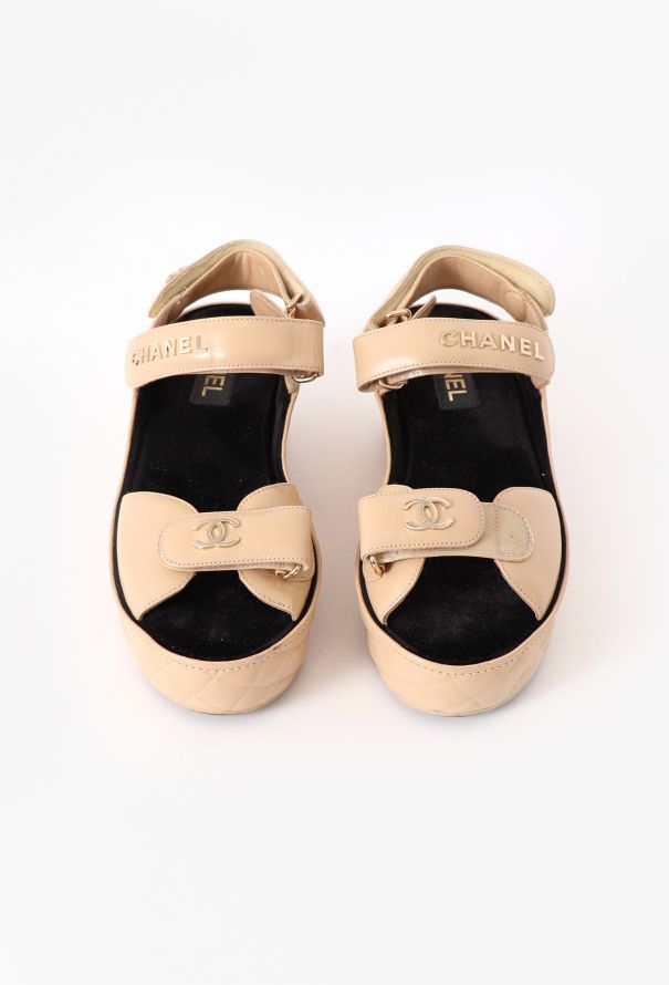 Chanel 2021 Quilted Platform Sandals - 2 Chanel 2021 Quilted Platform Sandals - 2