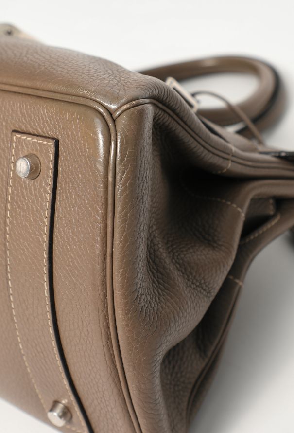 Hermès RARE JPG Étoupe Clémence Shoulder Birkin 42 - 9