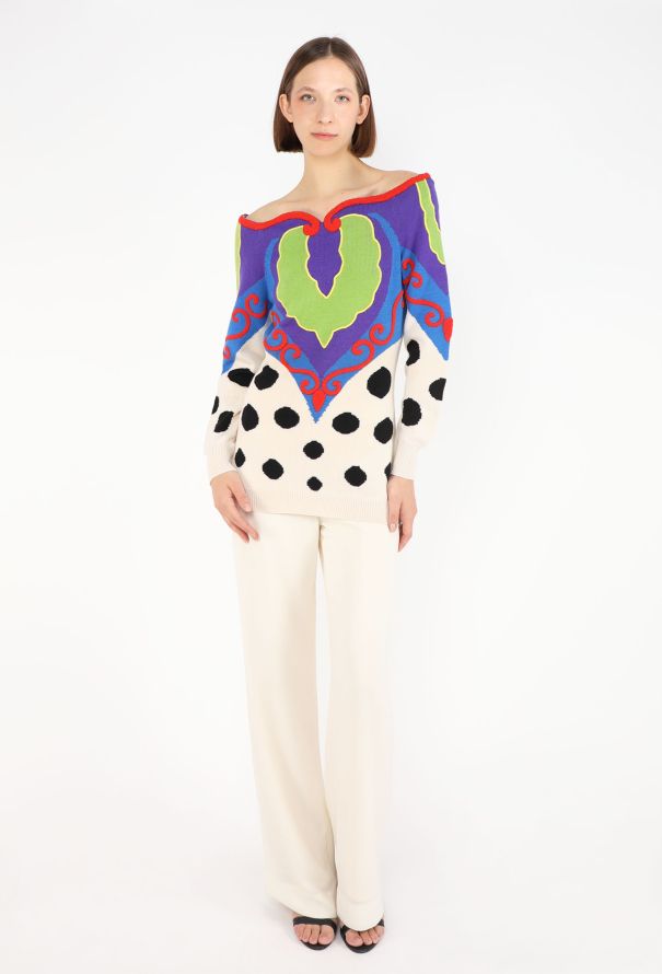 Gianni Versace Patchwork Intarsia Sweater, 1989 - 4