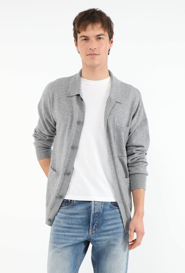 Loewe Collared Wool Knit Cardigan - 1