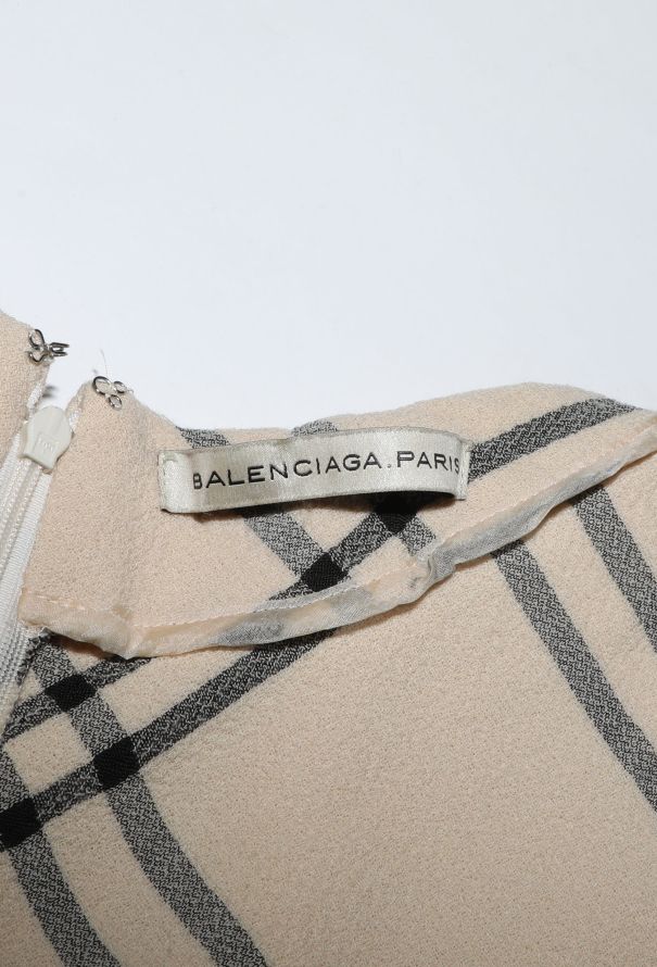 Balenciaga Rare F/W 2006 Checkered Crêpe Dress - 6