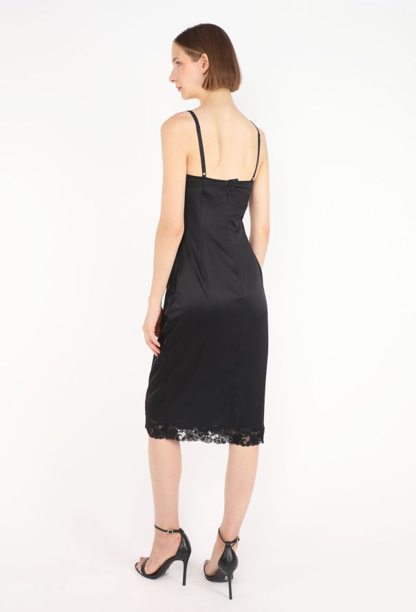 Dolce & Gabbana Lace Trim Slip Dress, 1990s - 4