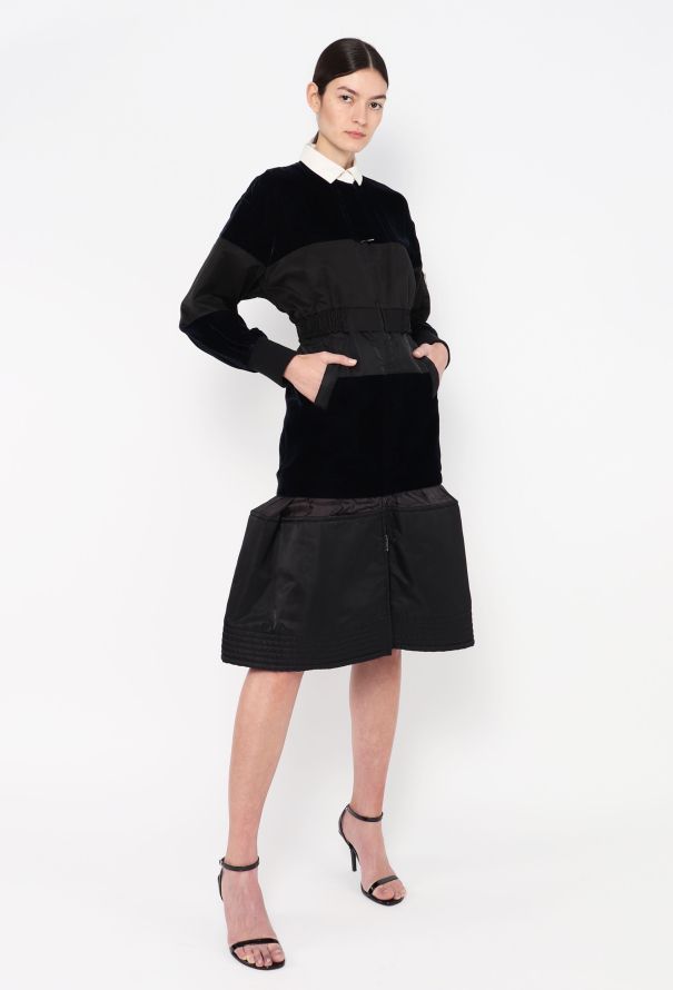 Sacai F/W 2020 Velvet Patchwork Dress - 1