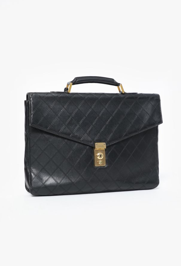 Chanel Vintage Large Quilted Briefcase - 2
