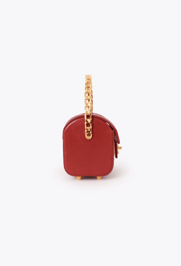 Chanel '80s Red Mini Top Handle Bag - 4