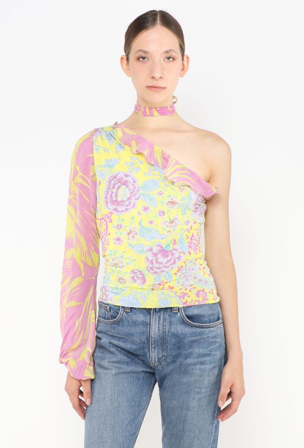 Emanuel Ungaro '90s Abstract Silk Blouse - 1