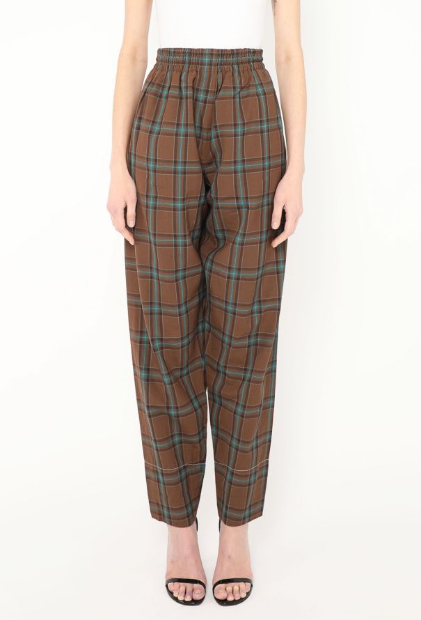 Céline 2017 Checkered Cotton Trousers - 2 Céline 2017 Checkered Cotton Trousers - 2