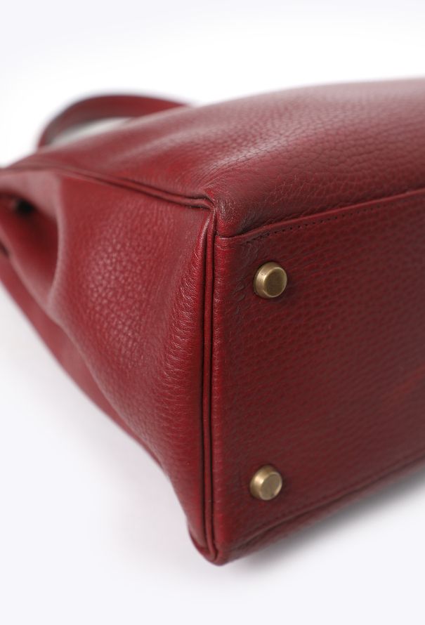 Hermès Vintage Rouge H Clémence Kelly Retourné 32 - 12