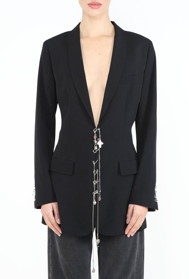 Jean Paul Gaultier RARE Spring 2003 Adorned Shawl Blazer - 1