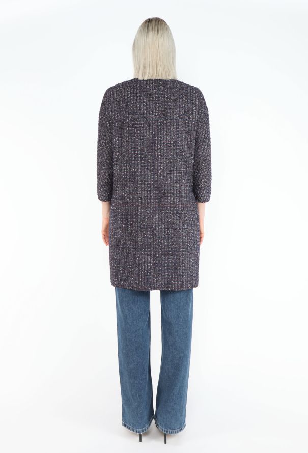 Chanel Fall 2014 'CC' Collarless Tweed Coat - 6