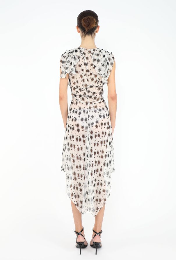Alaïa Rare S/S 2003 Daisy Print Chiffon Dress - 5