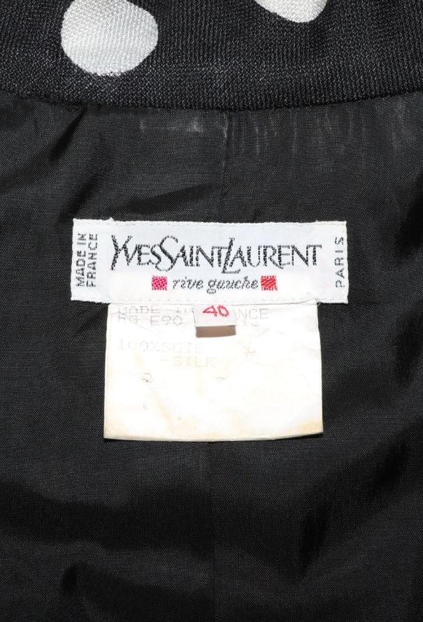 Saint Laurent 1990 Silk Polka Dot Blazer - 7