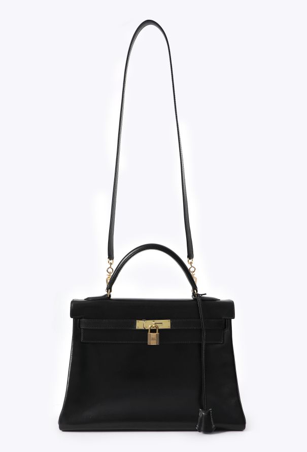 Hermès Vintage Black Box Kelly Retourné 32 - 3