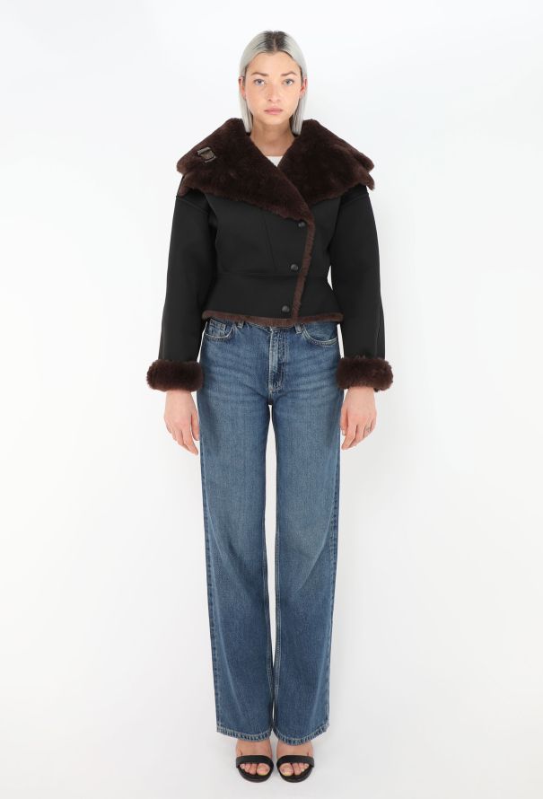 Louis Vuitton F/W 2019 Faux Shearling Aviator Jacket - 3