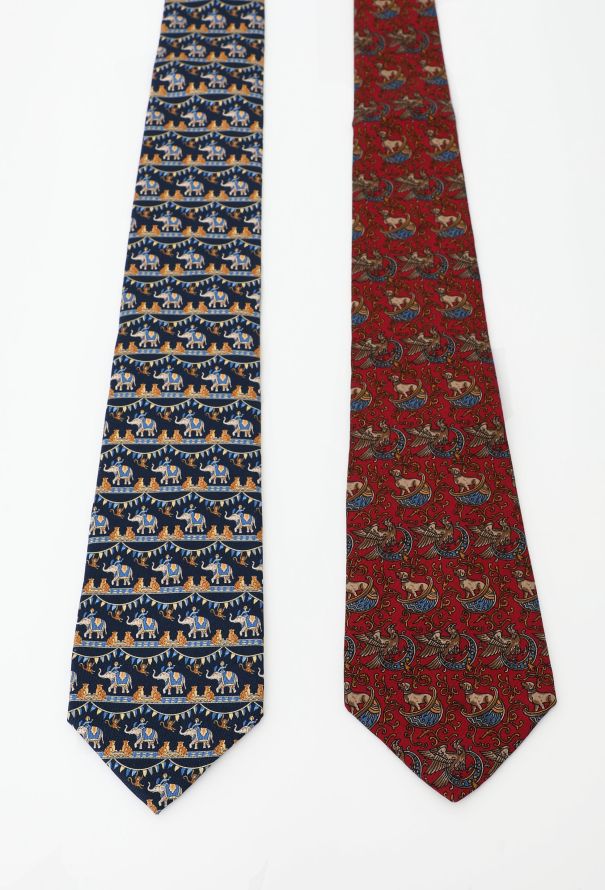Exquisite Vintage Ferragamo Set of Silk Ties - 1