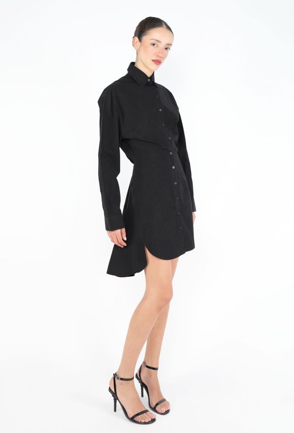 Alaïa Fluted Cotton Shirt Dress - 3