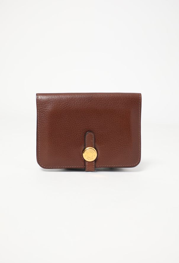 Hermès Brown Calfskin Dogon Wallet - 1