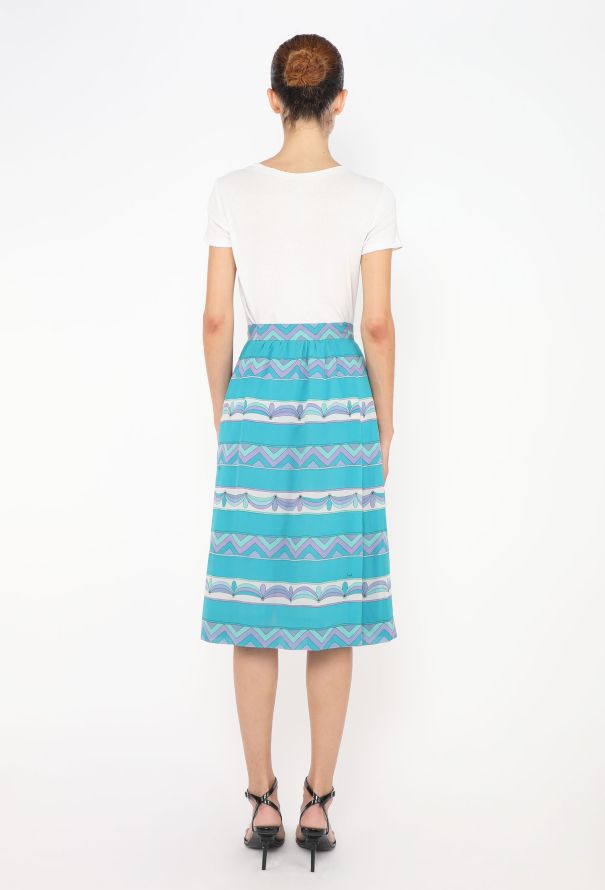 Emilio Pucci '70s Abstract Georgette Skirt - 3