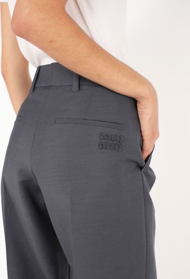 Miu Miu S/S 2025 Mohair Crepe Trousers - 7 Miu Miu S/S 2025 Mohair Crepe Trousers - 7