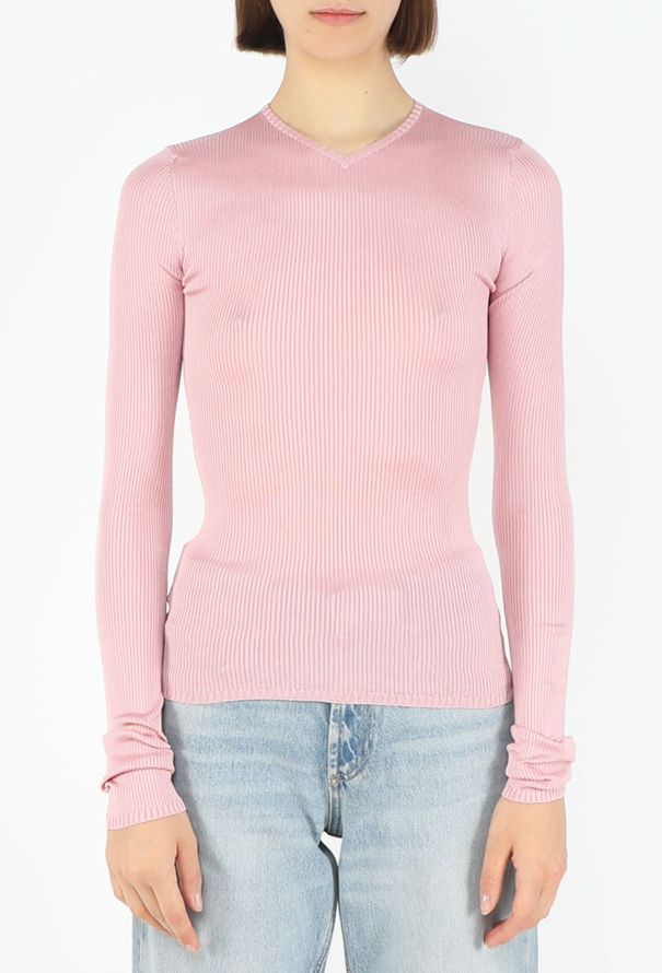 Miu Miu F/W 2025 Thin Ribbed Silk Top - 3