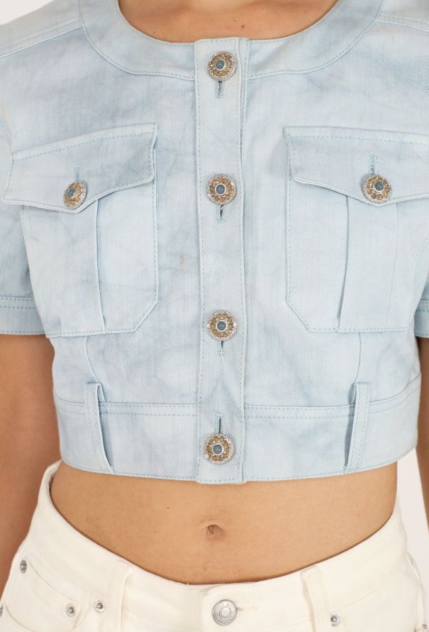 Chanel Cropped Gripoix Denim Top, Resort 2011 - 3