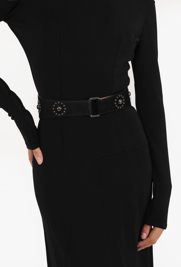 Alaïa Floral Studded Wide Belt - 1