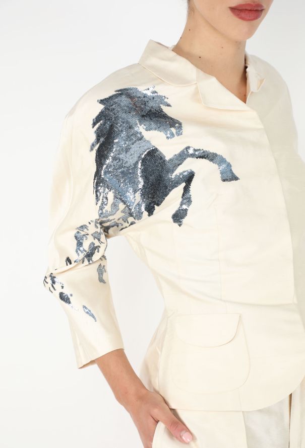 Chloé S/S 2001 Sequin Horse Suit - 5