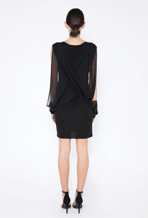 Maison Margiela Jersey and Mesh Sheath Dress - 2