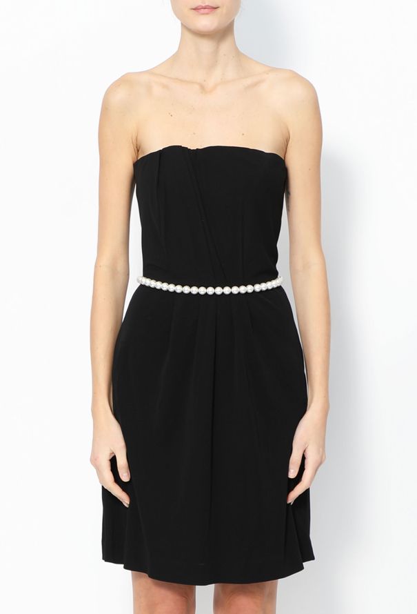 Chanel 2009 Pearl Trim Bustier Dress - 1
