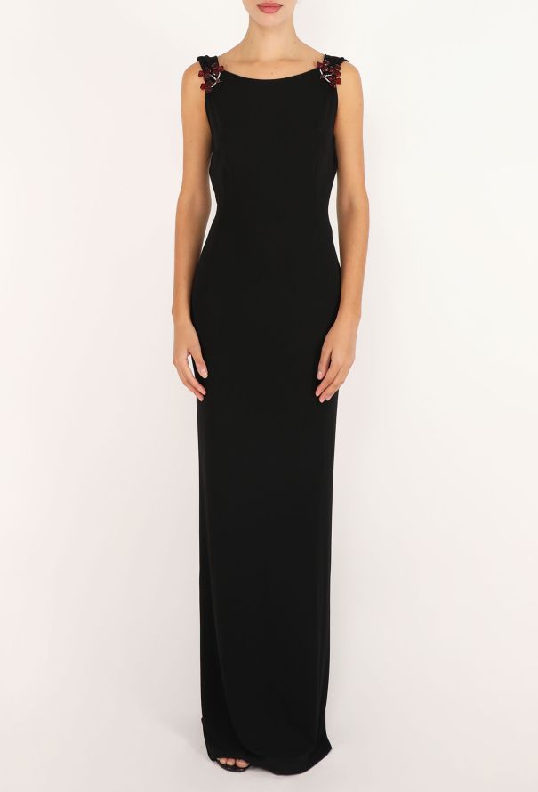 Dolce & Gabbana Brooch Jersey Sheath Gown, 1998 - 3