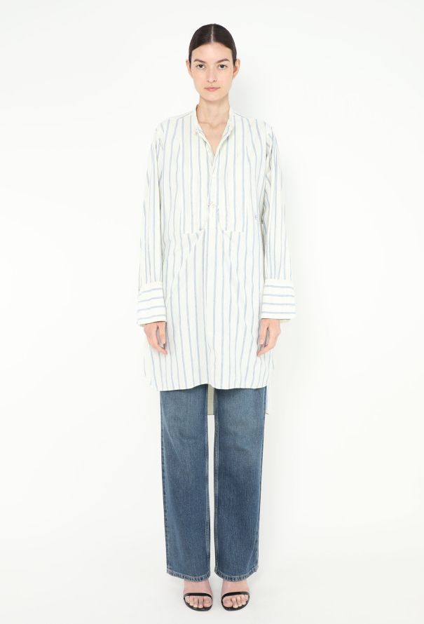 Oversized Striped Cotton Tunic - 5 Oversized Striped Cotton Tunic - 5