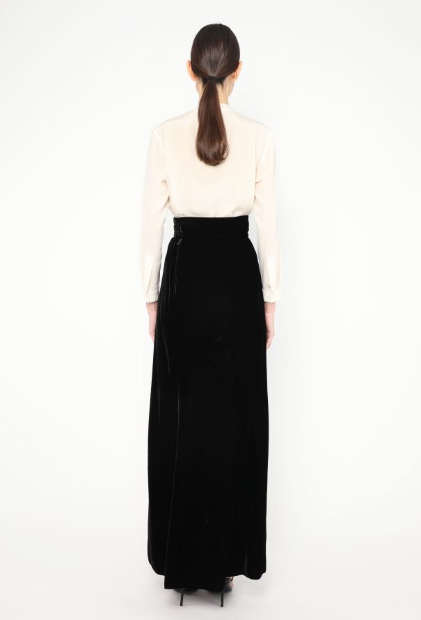 Saint Laurent Late '70s Velvet Maxi Skirt - 4