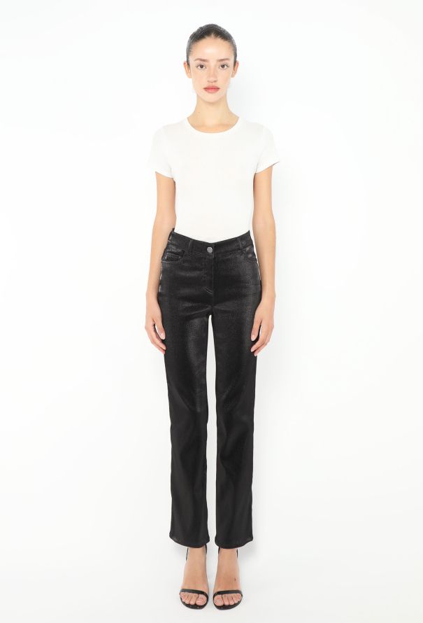 Chanel Iridescent Lamé 'CC' Jeans - 1