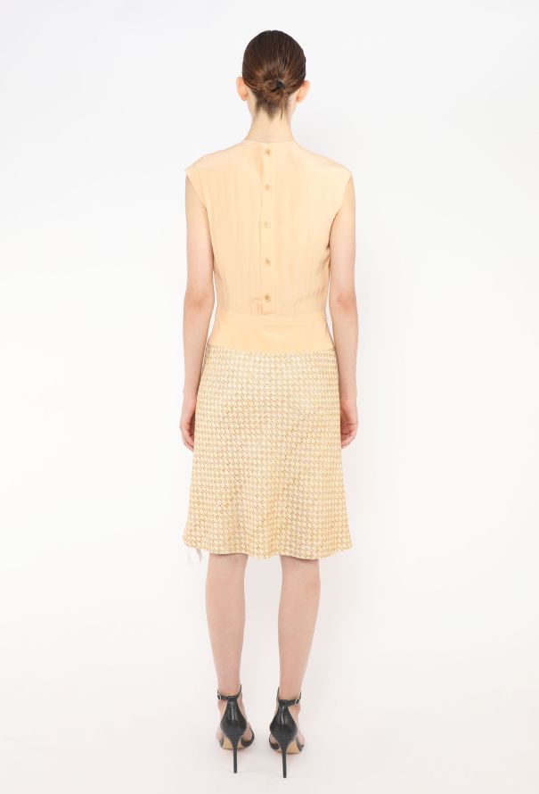 Chanel 2001 Chiffon Tweed Dress - 5 Chanel 2001 Chiffon Tweed Dress - 5