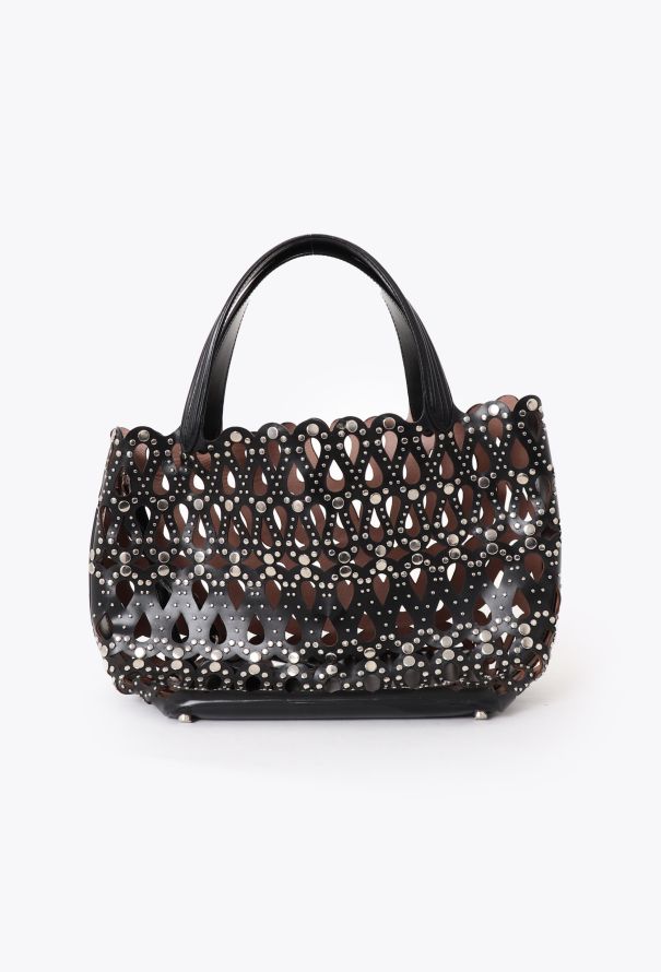 Alaïa Studded Laser-Cut Medium Tote Bag - 5