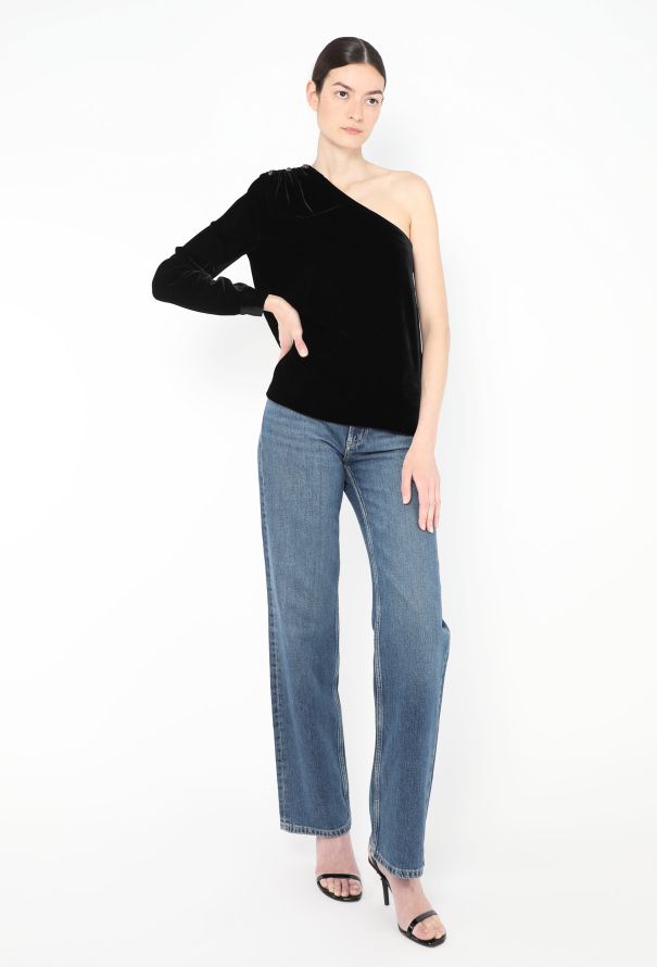 Chloé 2019 One-Shoulder Velvet Top - 3