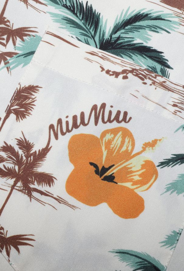 Miu Miu 2024 Tropical Silk Shirt - 6