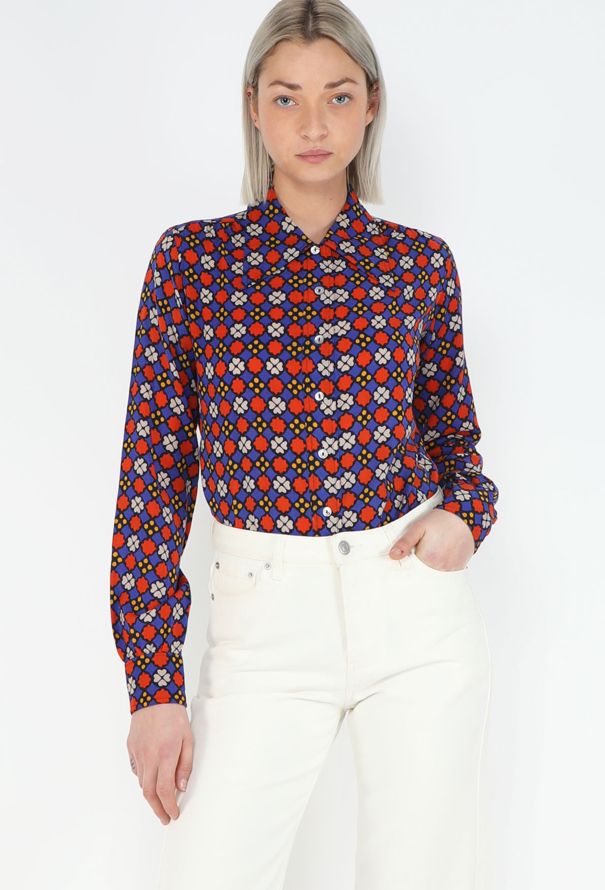 Saint Laurent ICONIC Fall 1971 Printed Crêpe Blouse - 4