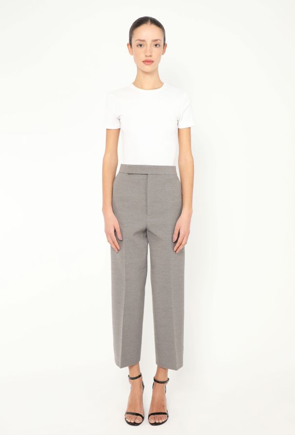 Céline Cropped Pleated Trousers - 1