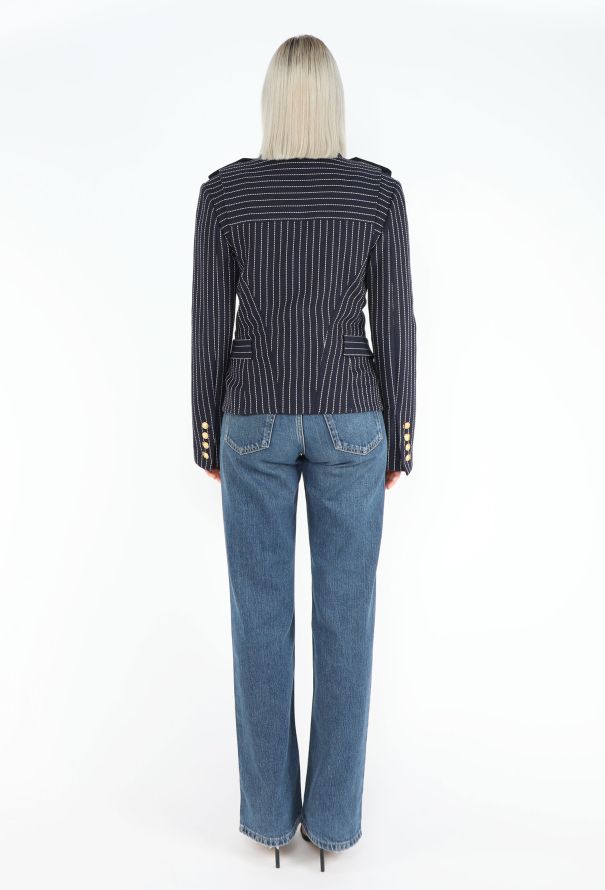 Balenciaga COLLECTOR S/S 2005 Pinstripe Nautical Jacket - 6