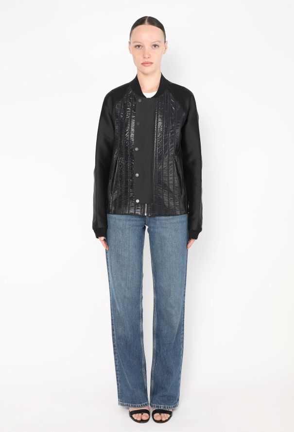 Balenciaga Patent Ribbed Bomber Jacket - 3 Balenciaga Patent Ribbed Bomber Jacket - 3